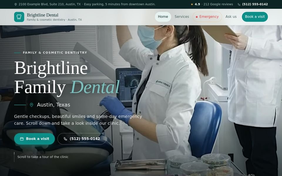 Dental clinic website