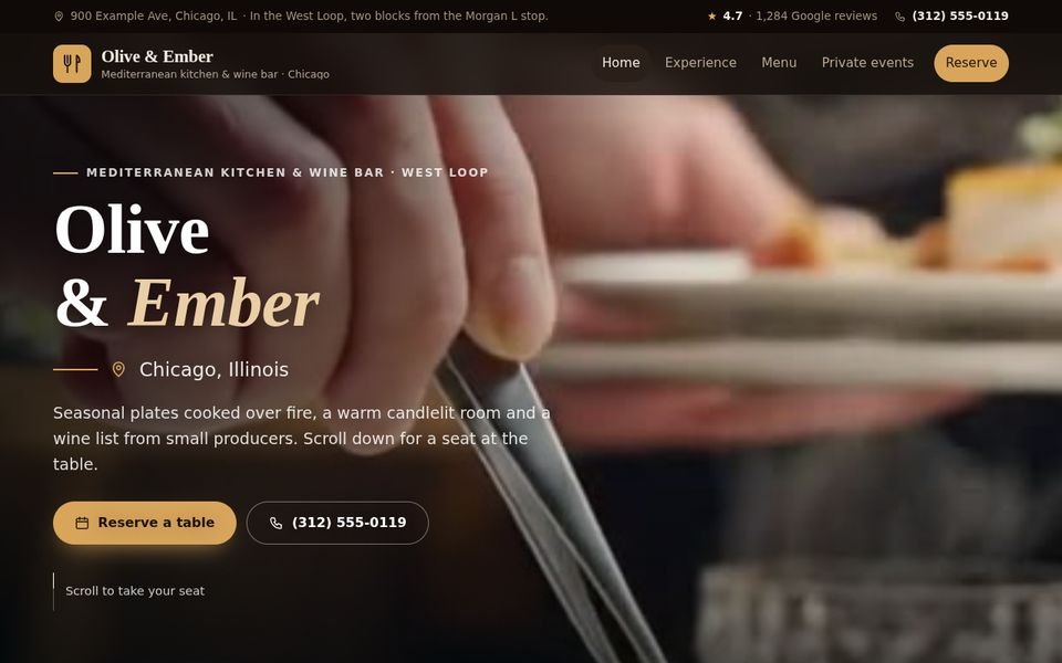 Restaurant website